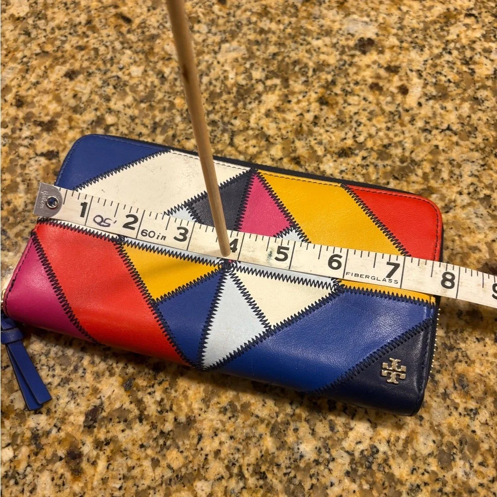 Tory Burch Diamond Stitch Zip Continental Wallet Patchwork